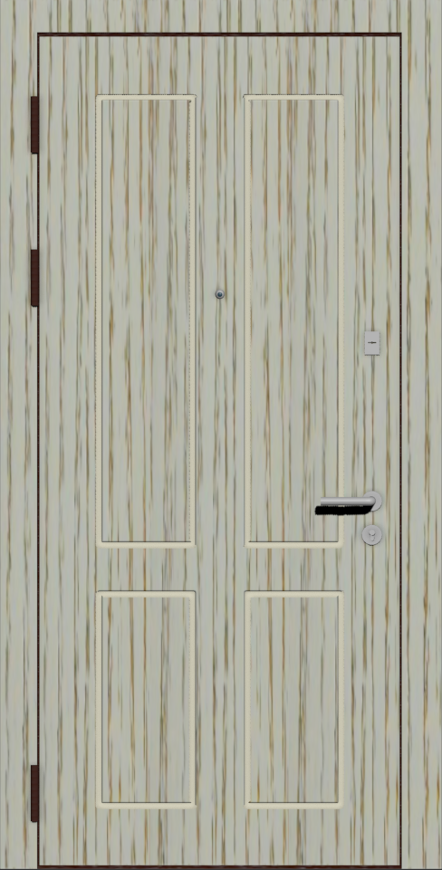 Надежная входная дверь с отделкой Шпон B14 1013 с золотой патиной